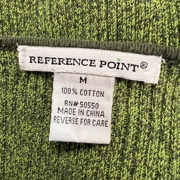 Reference Point marled knit sweater, green heather - Picture 4 of 5